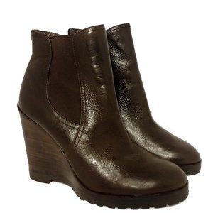 Michael Kors Dark Brown Wedge Chelsea Bootie Sz 9M